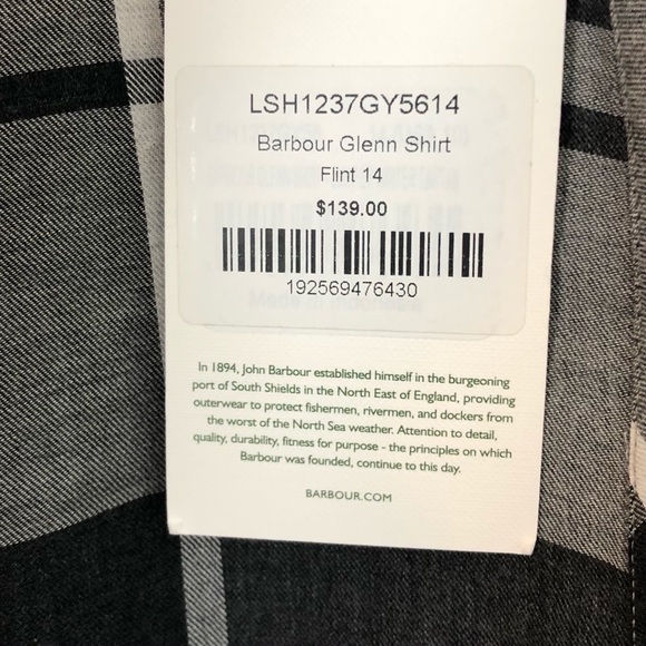 Barbour Glenn Cotton Tunic Juniper Winter Tartan Button Down - Picture 7 of 7